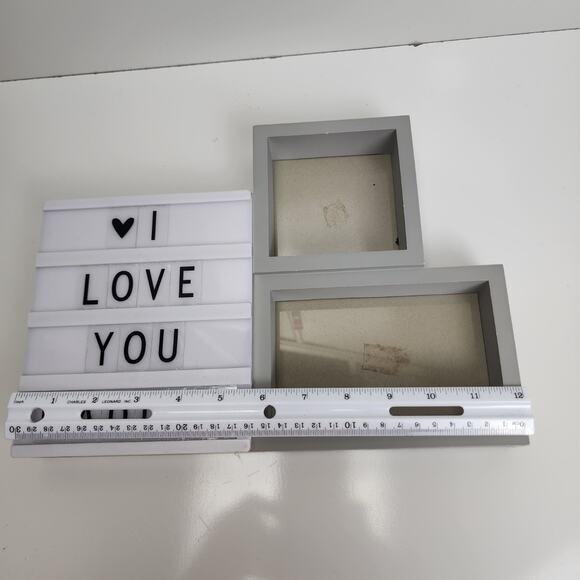 Cinema Light Box Marquee Sign 'I Love You Daddy' Wooden Dual Picture Frame - Picture 10 of 11
